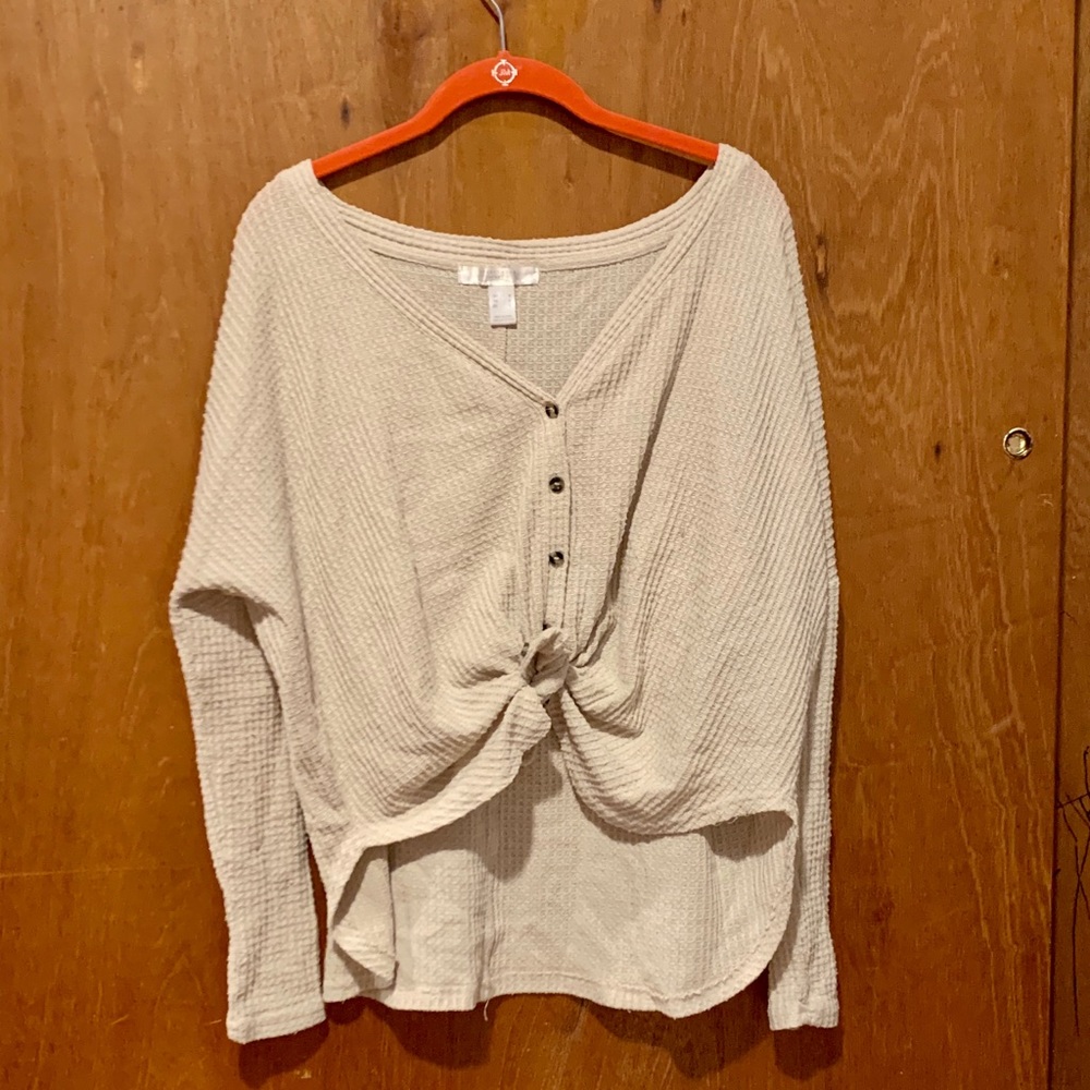 Light Brown Long Sleeve w. Buttons